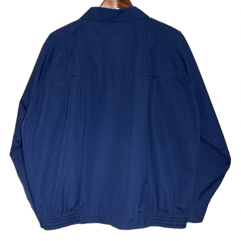 SOLD-Izod Jacket, Mens Navy Blue Alligator Logo Zip Up  Lightweight Jacket - Picture 2 of 9